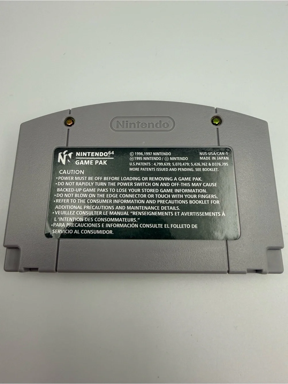 Nintendo Worms Armageddon N64 Cartridge - Gray